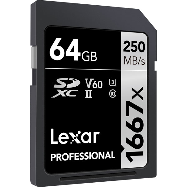 レキサー Lexar Professional 1667x SDXC UHS-IIカード 64GB　LSD64GCBJP1667【ネコポス便配送制限1点まで】_1