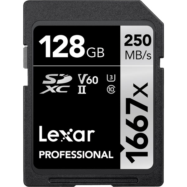 レキサー Lexar Professional 1667x SDXC UHS-IIカード 128GB　LSD128CBJP1667【ネコポス便配送制限1点まで】