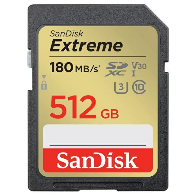 サンディスク SANDISK SDカード UHS1 U3 Class10/512GB SDSDXVV-512G-GNCIN【ネコポス便配送制限3点まで】