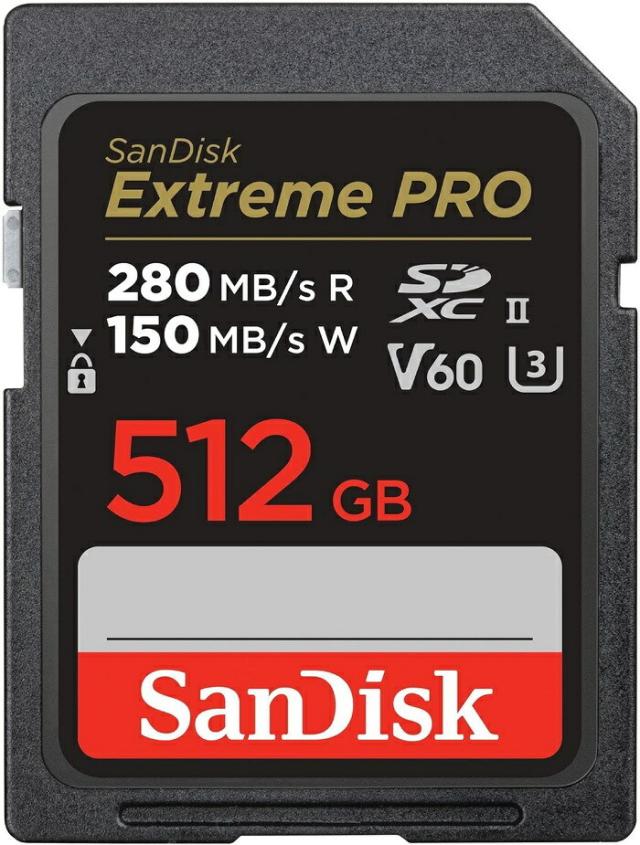 SanDisk SDカード SDXC 512GB サンディスク R:280MB/s W:150MB/s Extreme PRO UHS-II U3 V60 6K 4K SDSDXEP-512G-GN4IN【宅配便配送】