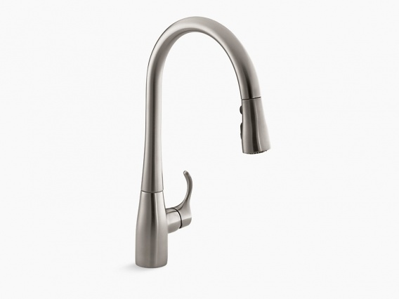 【送料無料】キッチン混合水栓 Simplice シンプライス K-596T-ZZ-VS バイブラントステンレス KOHLER コーラー 【正規輸入品】