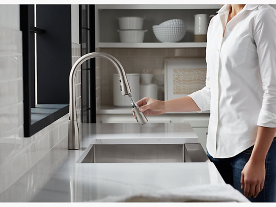 【送料無料】キッチン混合水栓 Simplice シンプライス K-596T-ZZ-BL マットブラック KOHLER コーラー 【正規輸入品】_4