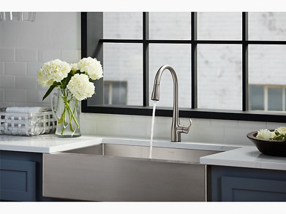 【送料無料】キッチン混合水栓 Simplice シンプライス K-596T-ZZ-VS バイブラントステンレス KOHLER コーラー 【正規輸入品】_1
