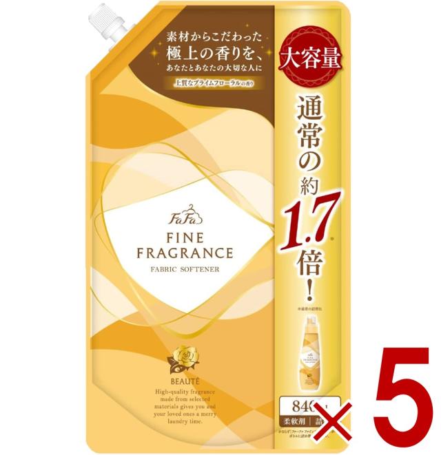ファーファ ファインフレグランス ボーテ 詰替用 840ml 詰替 FaFa BEAUTE つめかえ用 ファイン フレグランス 柔軟剤 5個
