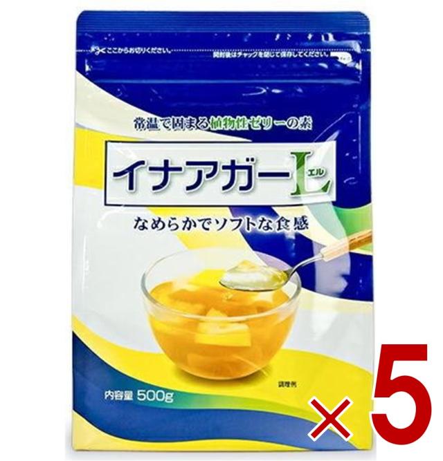 伊那食品 イナアガーL 500g 業務用 ゼリー 植物性 お菓子 スイーツ 手作り 子供 おやつ 夏 ひんやり 介護食 5個の通販は
