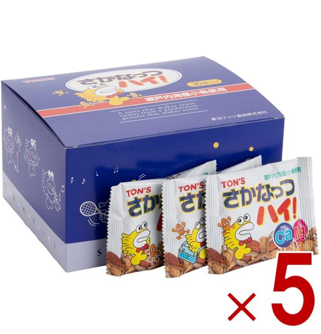 東洋ナッツ TON'S トン さかなっつハイ！ さかなっつ さかナッツ 送料無料 お菓子 小魚 アーモンド ナッツ カルシウム (10g×30袋)  5個の通販は