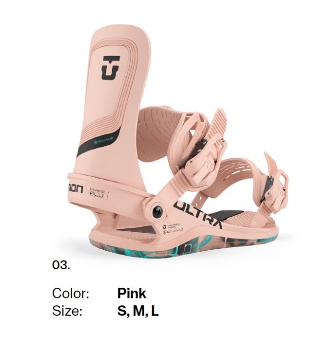 新品未使用 25-26 Union BINDING ULTRA WOMEN  PINK Sサイズ  即日発送 土日祝発送OK