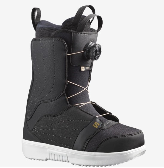 新品未使用 25-26 SALOMON BOOTS PEARL BOA BLACK/WHITE/GOLD 22cm 土日祝発送 サロモン