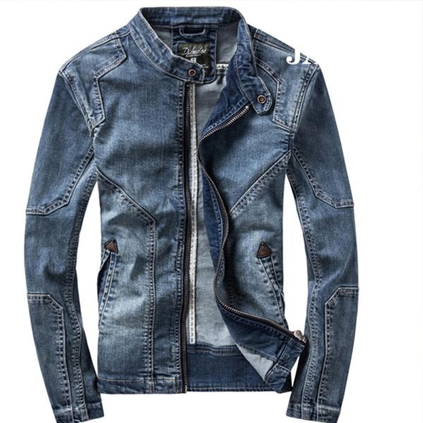 デニム メンズ ジャケット ヴィンテージ スタンドカラー ジージャン デニムジャケット トップス 長袖 アウター 羽織 Gジャン アメカジ かっこいい