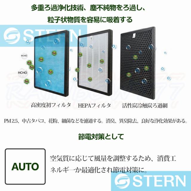 空気清浄機2重清浄マイナスイオン脱臭消臭タバコ対策高密度フィルター