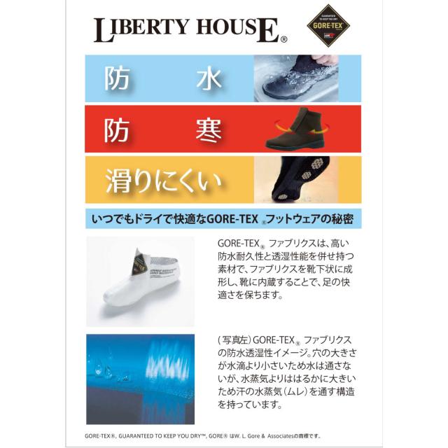 リバティハウス Liberty House レディース ブーツ ファスナー付ショートブーツ ゴアテックス 透湿防水 LH-160 レインブーツ レインシューズ 雨靴 防水 防滑性 3E 幅広 ワイド オールウェザーシューズ 日本製_2