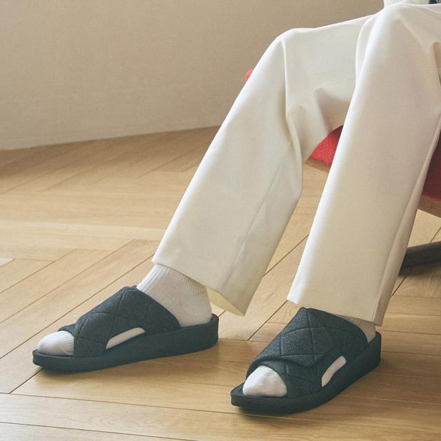 シダス SIDAS メンズ レディース スリッパ リカバリールームシューズ ウチッパ UTIPPA タオル ルームシューズ 血行促進 疲労軽減 冷え性 むくみ 腰痛 足の痛み ベルクロ チェック_3