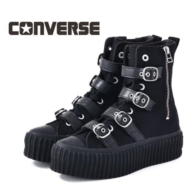 コンバース CONVERSE レディース スニーカー オールスター リフテッド ST Z SHIN-HI ハイカット 厚底 ミドルカット スニーカーブーツ サイドジップ サイドファスナー かっこいい モノクロ Y2K パンク