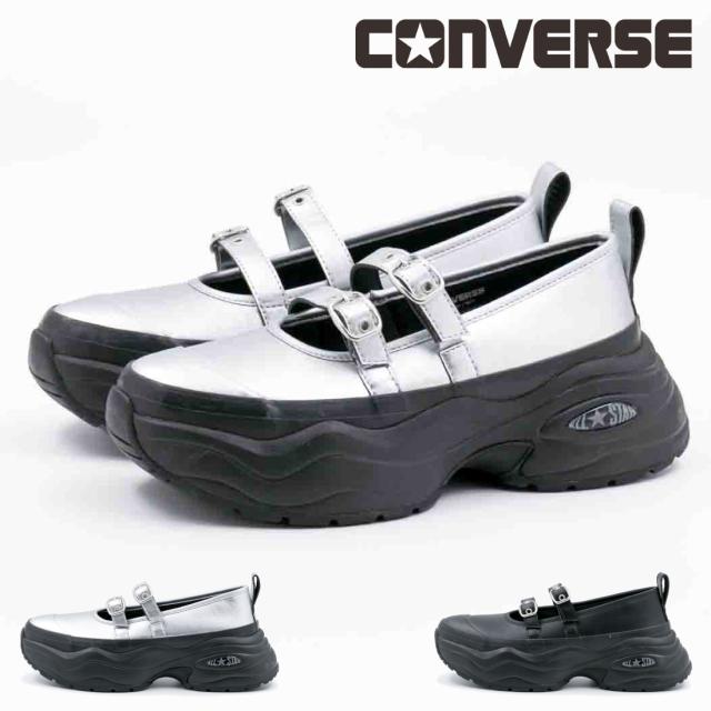 コンバース CONVERSE レディース スニーカー オールスター サージトレーナー MJ ST OX メリージェーン 厚底 ローカット シンプル かわいい リボン ダブルベルト