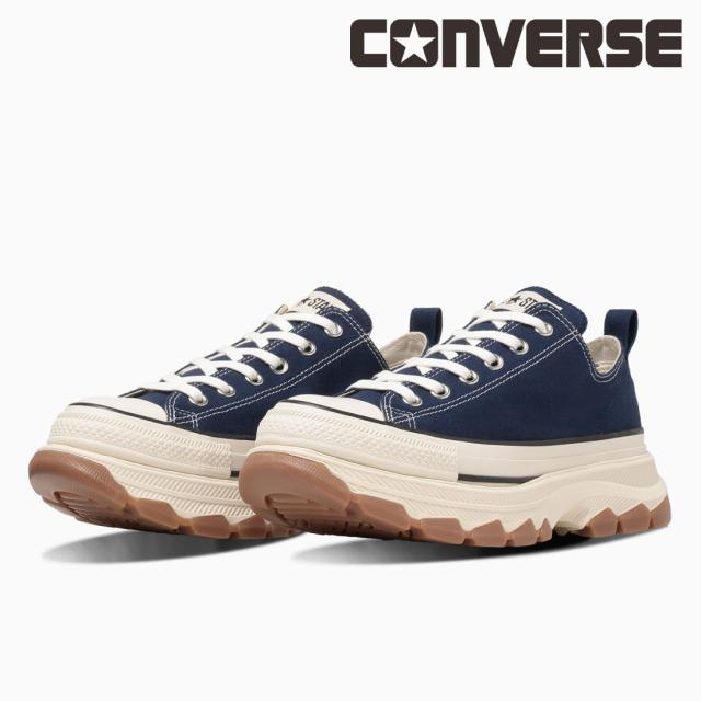 コンバース CONVERSE レディース スニーカー オールスター トレックウエーブ OX 厚底 ローカット シンプル ネイビー カジュアル