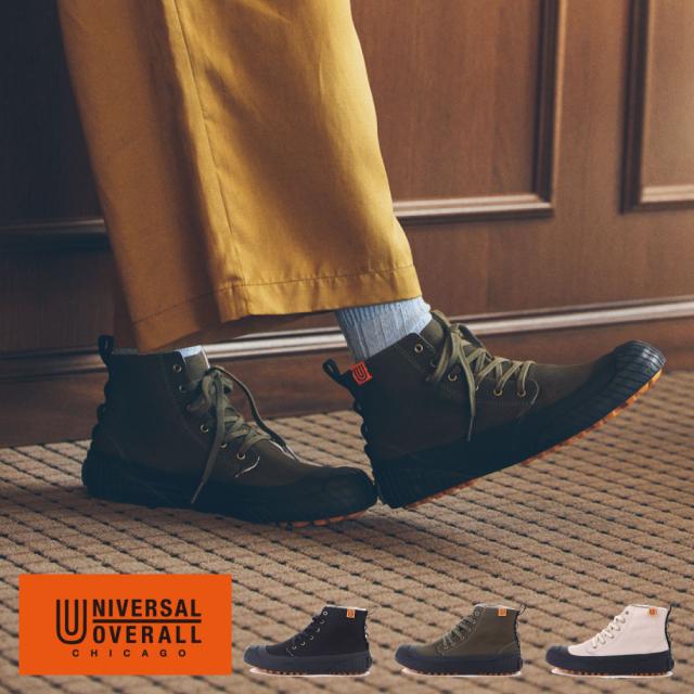 ユニバーサルオーバーオール UNIVERSAL OVERALL レディース メンズ スニーカー 全天候スニーカー UO14 UO14176 UO14971 UO14178 ハイカット 撥水 レインシューズ レインスニーカー 防滑 4cm6時間防水 晴雨兼用