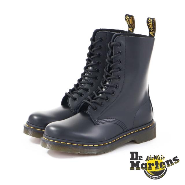 ドクターマーチン Dr.Martens レディース メンズ ブーツ 1490 10ホールブーツ スタンダードフィット 11857001 STANDARD FIT 定番 ミドルブーツ ローヒール レースアップ 本革 レザー