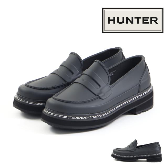 ハンター HUNTER レディース ローファー リファイン スティッチ ペニー ローファー WFF1089RMA レインローファー レインシューズ 雨靴 防水 かわいい 正規品