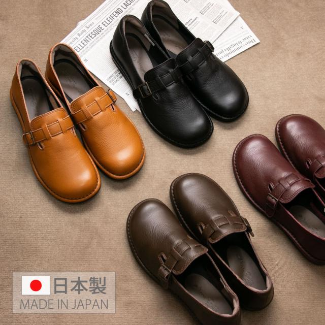 ノヴァ・ポステロス バイ ヴィタノヴァ レディース カジュアルシューズ ワンベルト スリッポン 3E EEE 幅広 ワイド ゆったり 軽量 軽い 本革 天然皮革 柔らかい 日本製