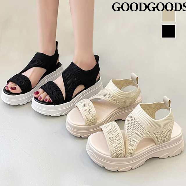 厚底 ニットサンダル レディースの通販は 5,374円