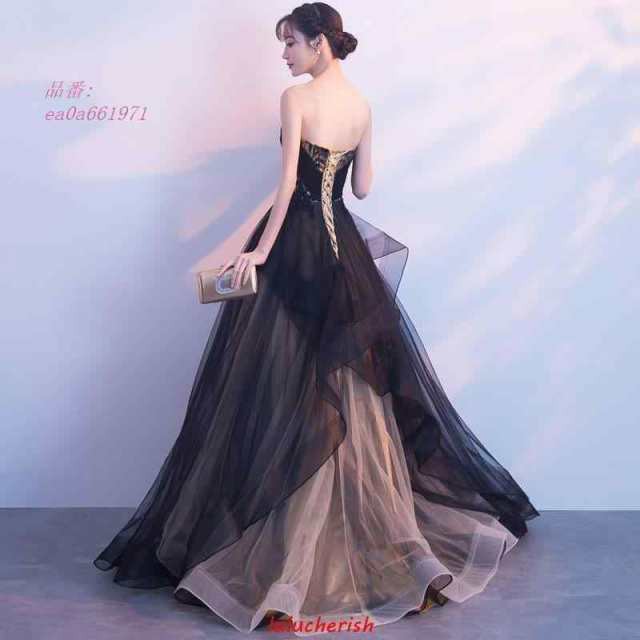 ドレス演奏会カラードレスコンサート披露宴ロングドレスお呼ばれ大人ウェディング上品30代20代舞台衣装フォーマルステージ衣装40代ピアノ花嫁の通販は