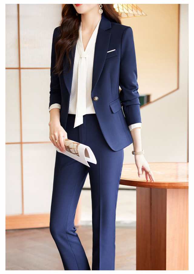スーツセット レディース ビジネススーツ パンツセット 事務服 2点セット 着痩せ フォーマル オフィス 春春夏新作 大人かわいいの通販は スーツセット レディース ビジネススーツ パンツセット 事務服 2点セット 着痩せ フォーマル オフィス 春春夏新作 大人かわいいの通販は