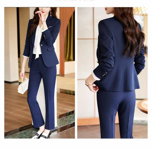 スーツセット レディース ビジネススーツ パンツセット 事務服 2点セット 着痩せ フォーマル オフィス 春春夏新作 大人かわいいの通販は スーツセット レディース ビジネススーツ パンツセット 事務服 2点セット 着痩せ フォーマル オフィス 春春夏新作 大人かわいいの通販は