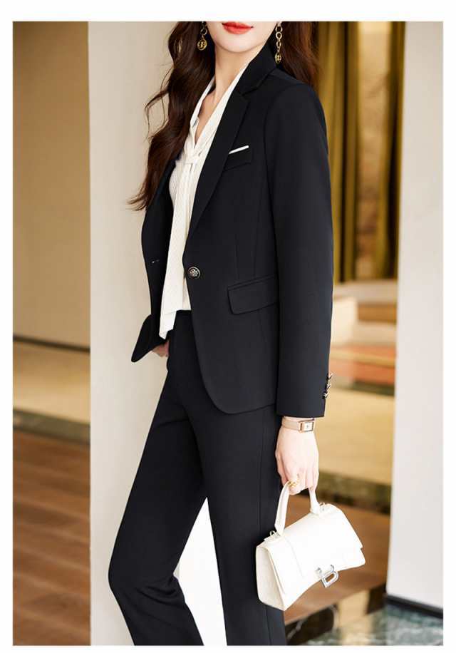 スーツセット レディース ビジネススーツ パンツセット 事務服 2点セット 着痩せ フォーマル オフィス 春春夏新作 大人かわいいの通販は スーツセット レディース ビジネススーツ パンツセット 事務服 2点セット 着痩せ フォーマル オフィス 春春夏新作 大人かわいいの通販は