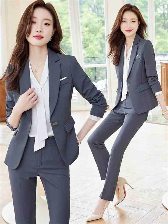 スーツセット レディース ビジネススーツ パンツセット 事務服 2点セット 着痩せ フォーマル オフィス 春春夏新作 大人かわいいの通販は スーツセット レディース ビジネススーツ パンツセット 事務服 2点セット 着痩せ フォーマル オフィス 春春夏新作 大人かわいいの通販は