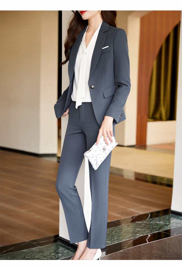 スーツセット レディース ビジネススーツ パンツセット 事務服 2点セット 着痩せ フォーマル オフィス 春春夏新作 大人かわいいの通販は スーツセット レディース ビジネススーツ パンツセット 事務服 2点セット 着痩せ フォーマル オフィス 春春夏新作 大人かわいいの通販は