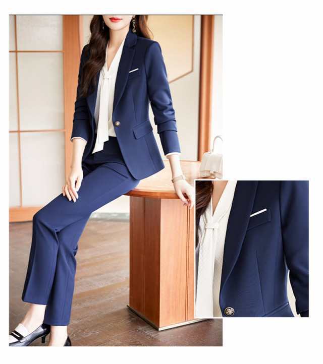 スーツセット レディース ビジネススーツ パンツセット 事務服 2点セット 着痩せ フォーマル オフィス 春春夏新作 大人かわいいの通販は スーツセット レディース ビジネススーツ パンツセット 事務服 2点セット 着痩せ フォーマル オフィス 春春夏新作 大人かわいいの通販は