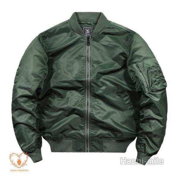 ミリタリージャケット メンズ MA1 スタジャン ジャケット アウター 春 秋 冬 無地 ポケット カッコイイ おしゃれの通販は