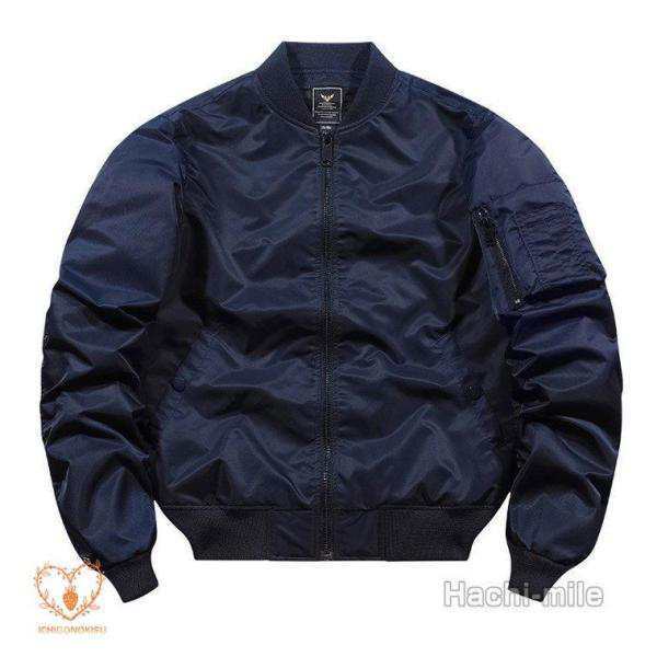 ミリタリージャケット メンズ MA1 スタジャン ジャケット アウター 春 秋 冬 無地 ポケット カッコイイ おしゃれの通販は