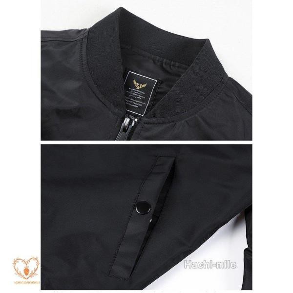 ミリタリージャケット メンズ MA1 スタジャン ジャケット アウター 春 秋 冬 無地 ポケット カッコイイ おしゃれの通販は