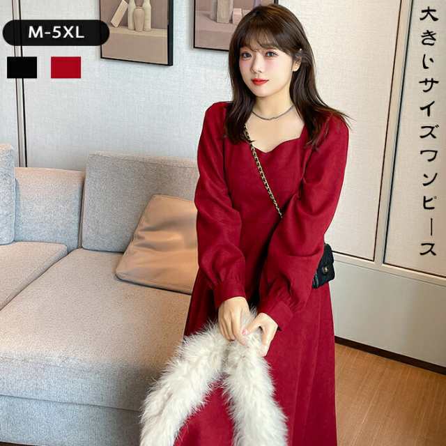 レトロ ワンピース レディース 大きいサイズ ワンピース レディース ワンピース レトロワンピース 女子ワンピ 女子高校生 春秋冬 膝丈の通販は