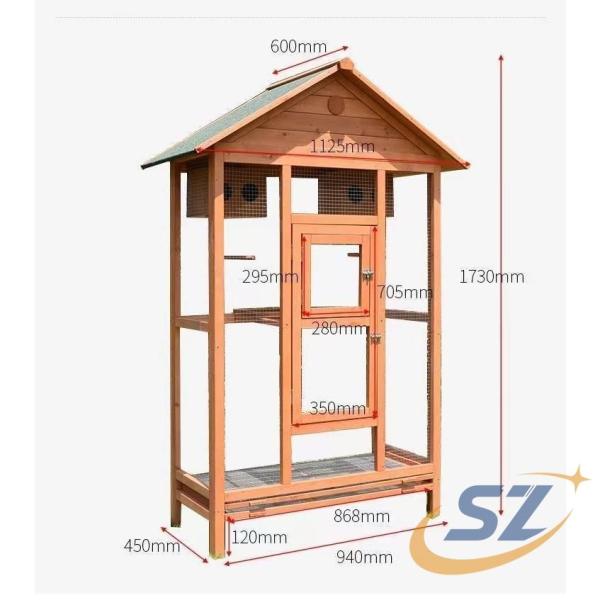 高品質 鳥小屋 木製鳥かご 大型飼育ケージ 整理しやすい 快適な空間