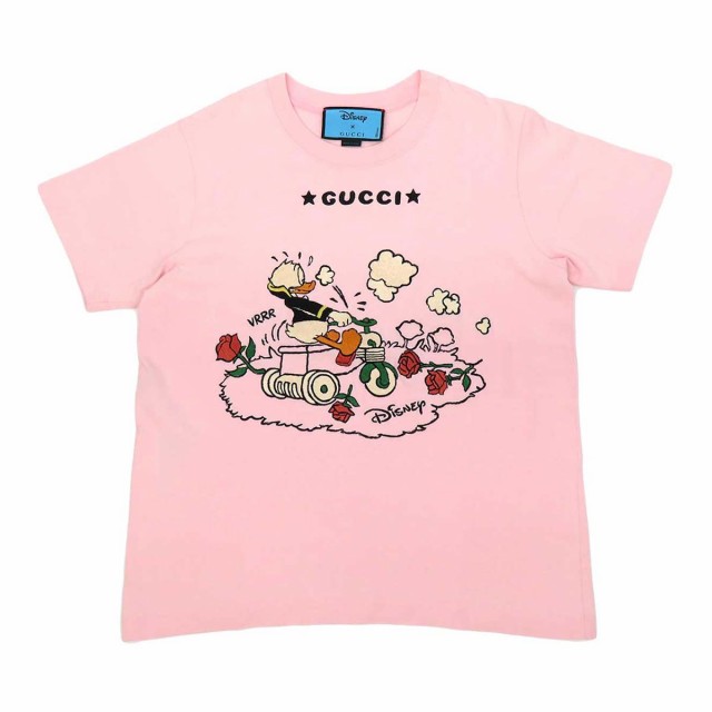 グッチ ディズニーコラボ ドナルドダック Tシャツ レディース ピンク GUCCI 中古 【アパレル・小物】の通販は