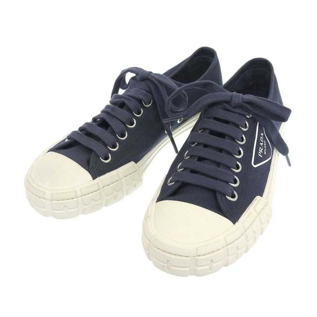 PRADA ロゴスニーカー ネイビー プラダ（セール】プラダ