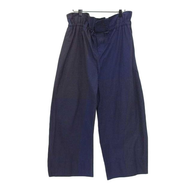 ステラマッカートニー チェック柄 ワイドパンツ レディース ブルー Stella McCartney 中古 【アパレル・小物】の通販は