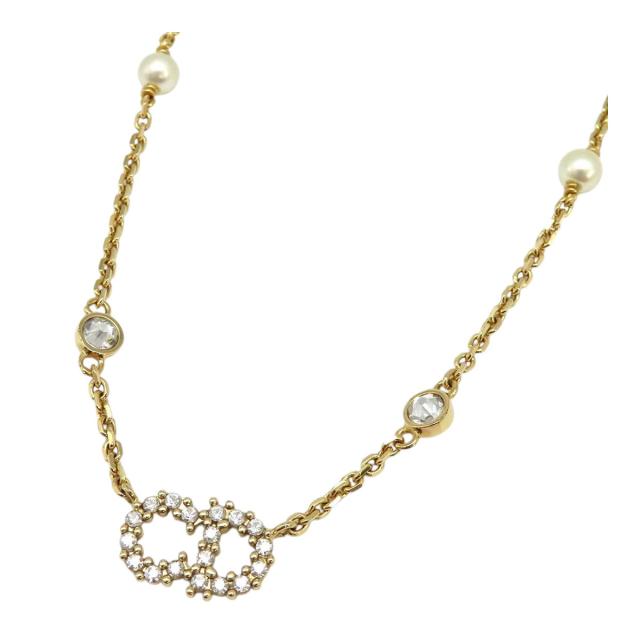 DIOR クレール ディー リュヌ ネックレス クリスタル CD シルバー