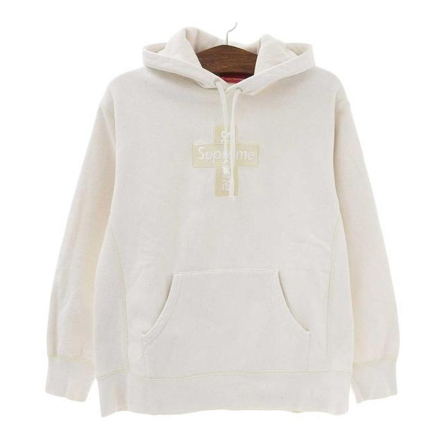 シュプリーム クロス ボックスロゴ フーディ メンズ ホワイト Supreme