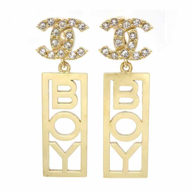 シャネル ココマーク BOY イヤリング メタル ストラス レディース CHANEL 中古 【アパレル・小物】の通販は