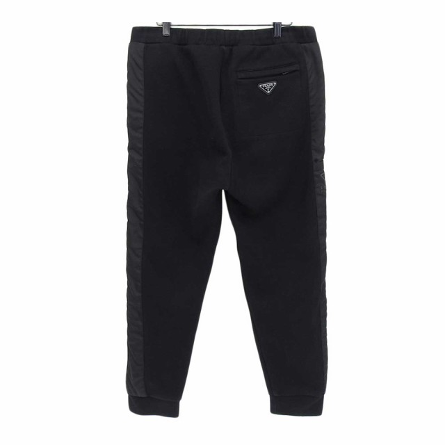 プラダ リナイロン 切替 スウェット パンツ UJP180 S212 1YFJ メンズ ブラック PRADA 中古 【アパレル・小物】