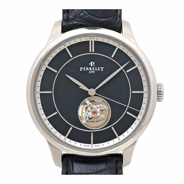ペルレ ファーストクラス オープンハート A1087 自動巻き ステンレススティール メンズ PERRELET 中古 【時計】
