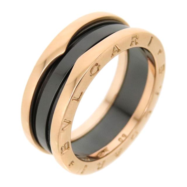 ブルガリ ビーゼロワン リング S ブラックセラミック #60 347054 Au750  