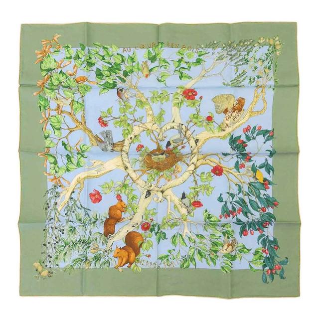 HERMES カレ90 ピンク系　森の中で　au coeur des bois 楽天市場】未使用品 HERMES エルメス カレ90 AU COEUR DES BOIS