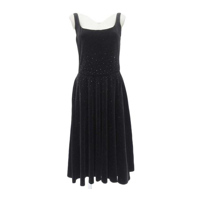 FOXEY　NEW YORK 黒 ノースリーブ Aラインワンピース　サイズ38 FOXEY NEWYORK⭐︎ノースリーブAラインワンピース ブラック黒38 FOXEY