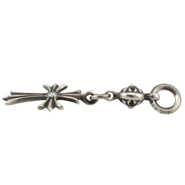 クロムハーツ タイニー CHクロス 1Pダイヤ チャーム SV925 ユニ