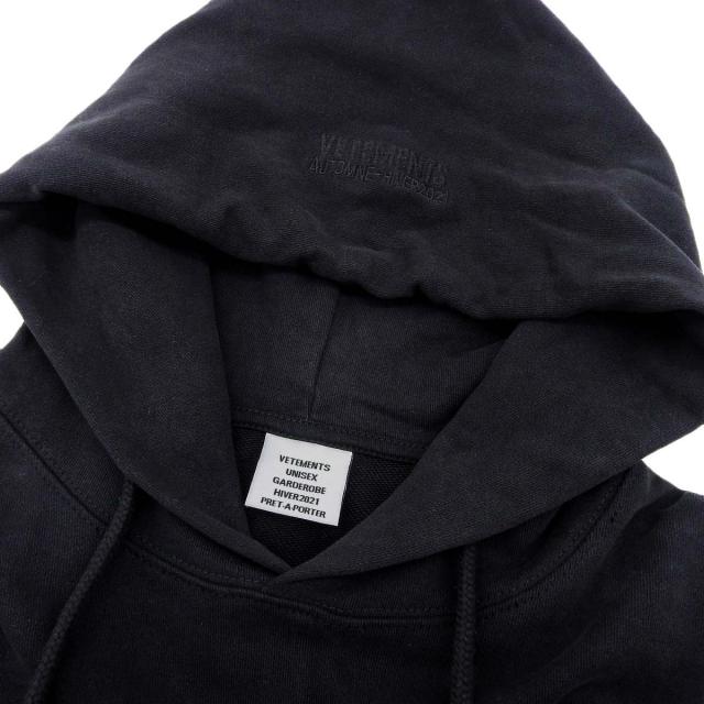 ヴェトモン クリスタル ロゴ パーカー ユニセックス ブラック