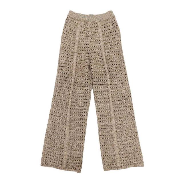 Waltz ワルツ クロシェ ニット パンツ レディース ブラウン 中古  